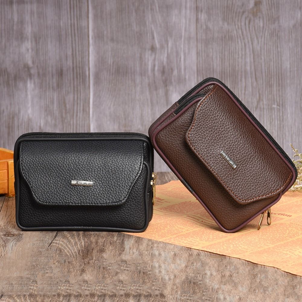 Leatherwork Belt - Повседневная мужская поясная сумка из искусственной