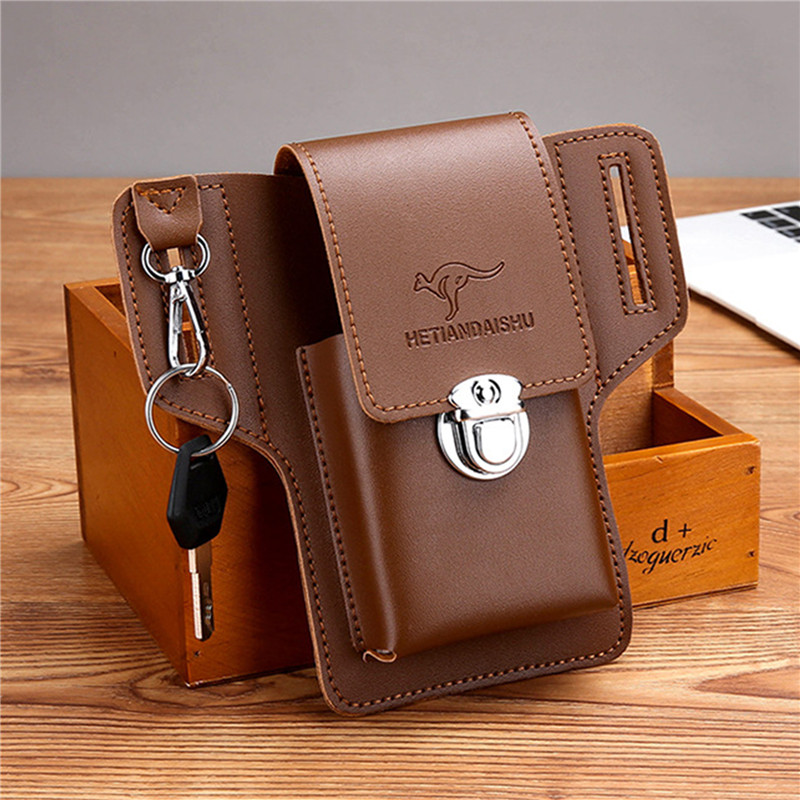 Leatherwork Belt - Поясная сумка для телефона для мужчин,