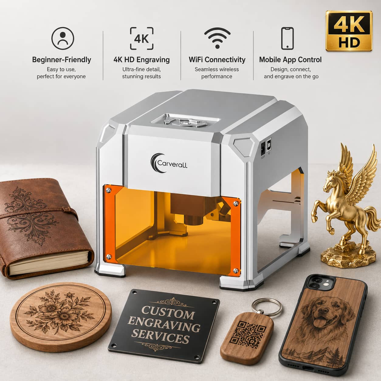 Leatherwork Accessories - Лазерный гравер Carverall, K4 3W, A1
