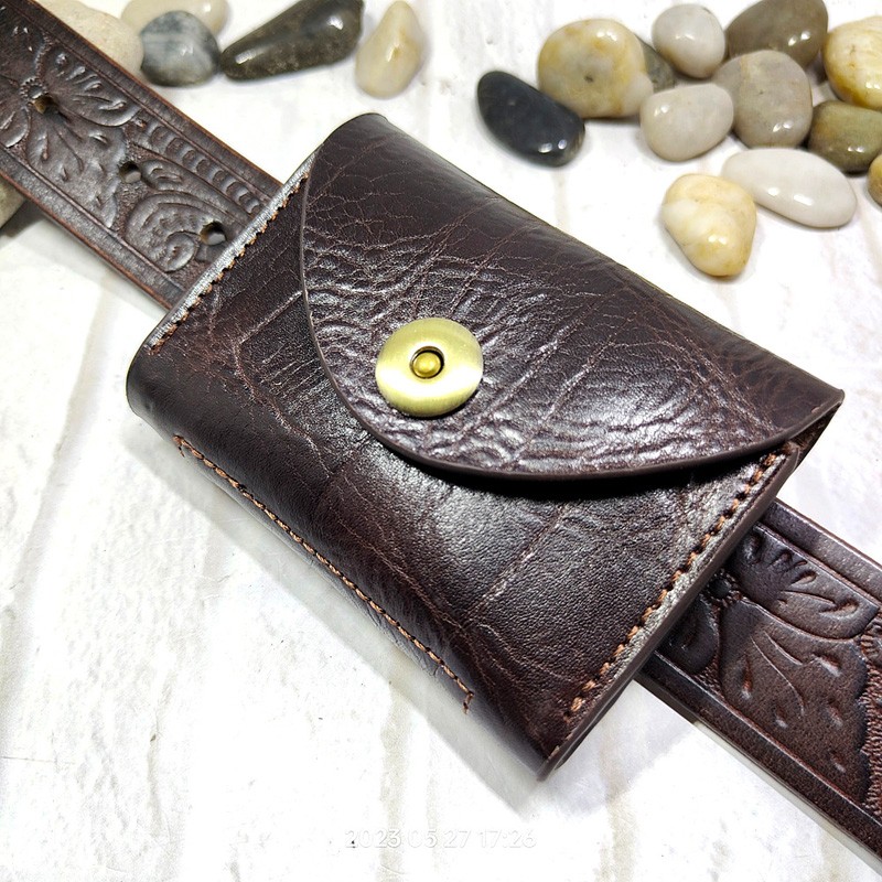 Leatherwork Belt - Поясная мини-сумка Blongk из натуральной кожи