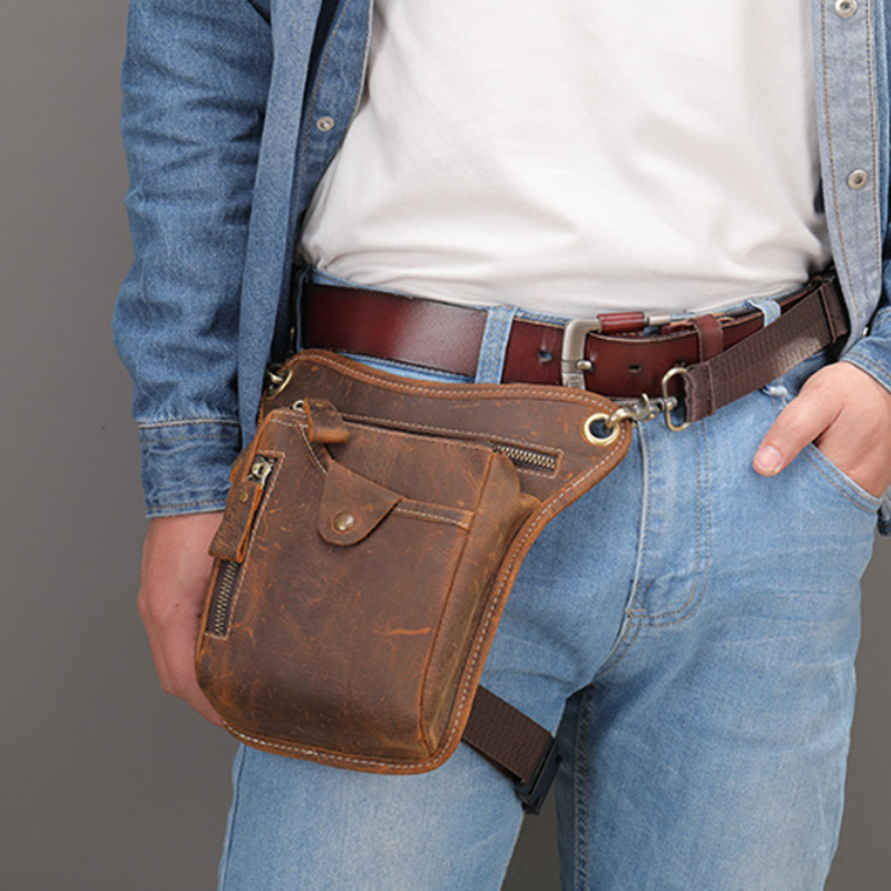 Leatherwork Belt - Винтажная поясная сумка из искусственной кожи,