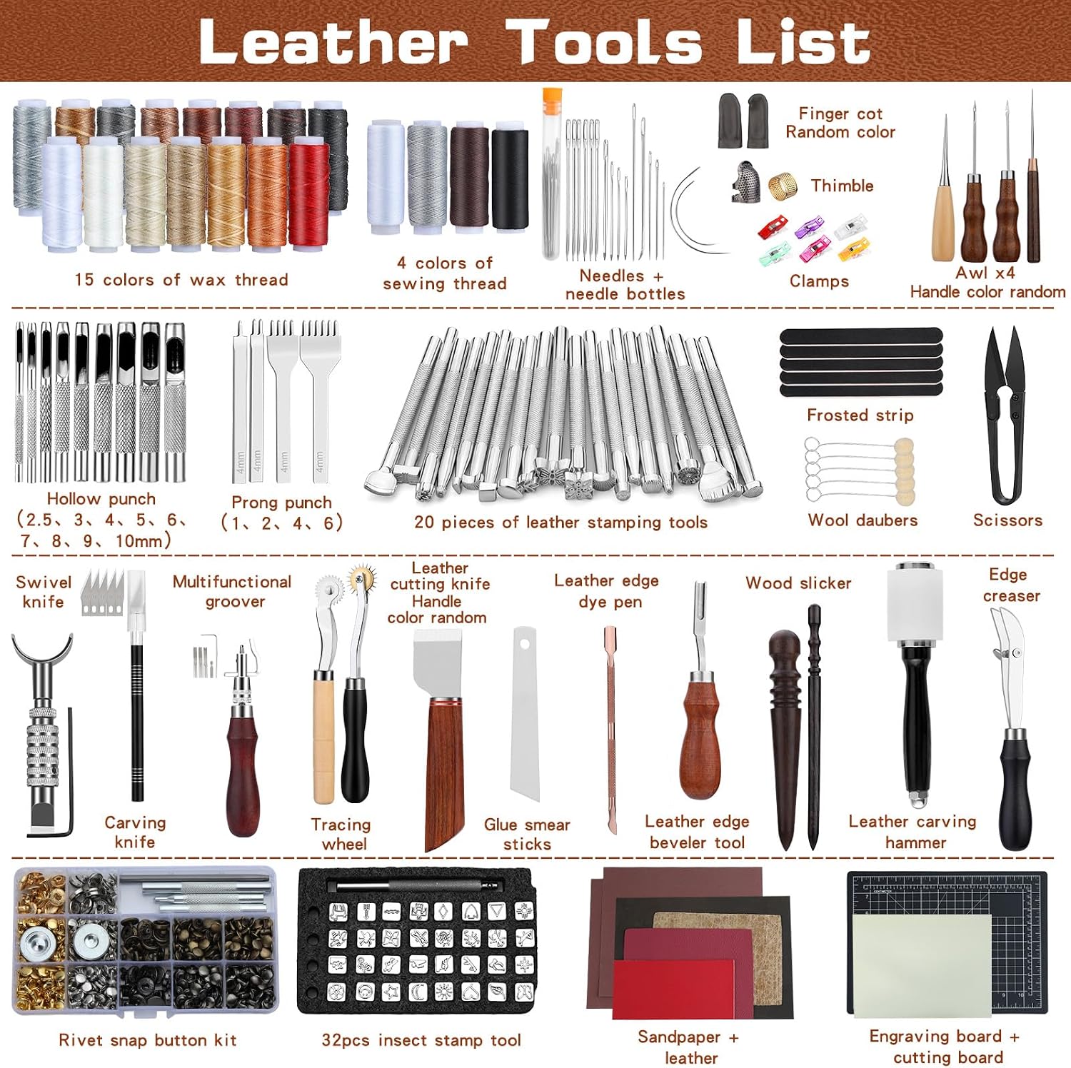 Набор инструментов для работы  – обзор и цена Leatherwork Tools