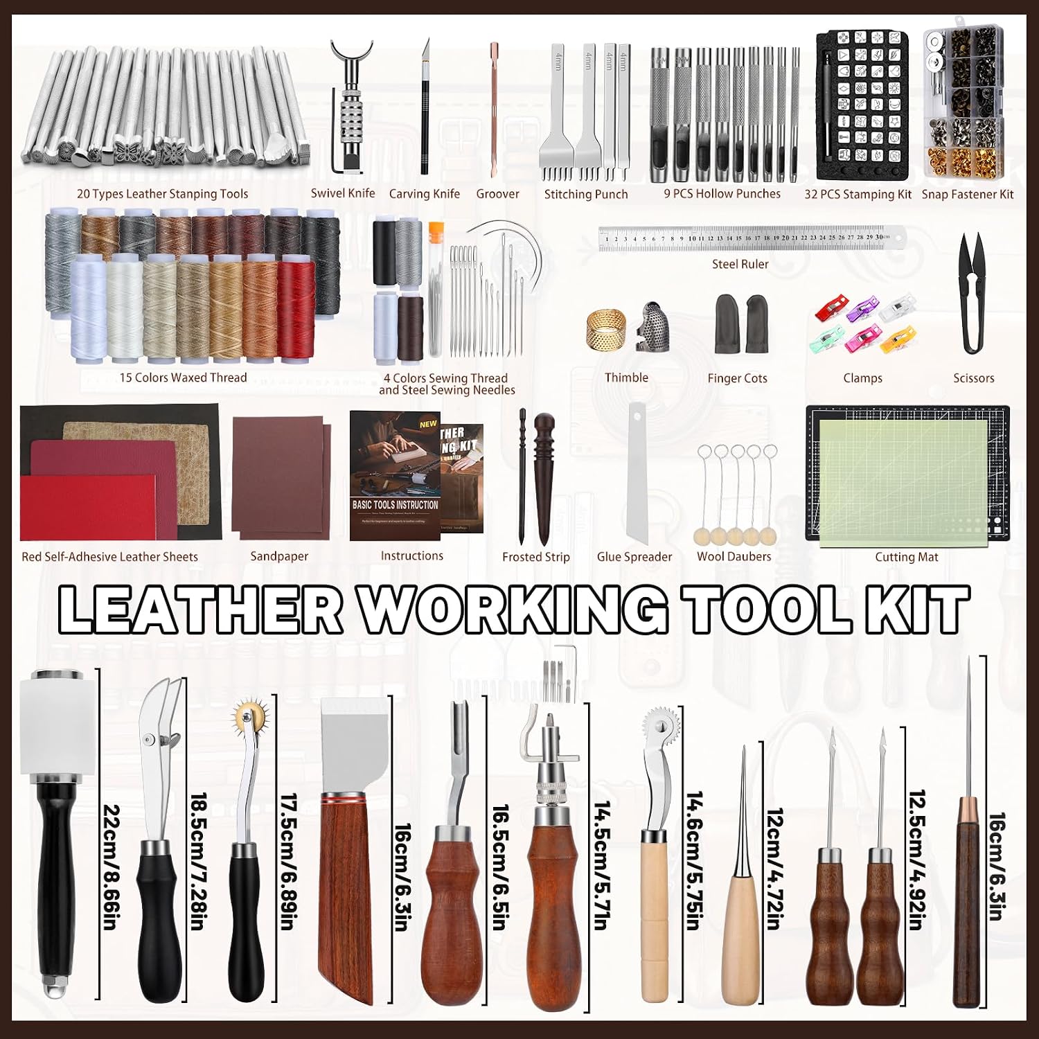 Набор для работы с кожей, инст – обзор и цена Leatherwork Tools