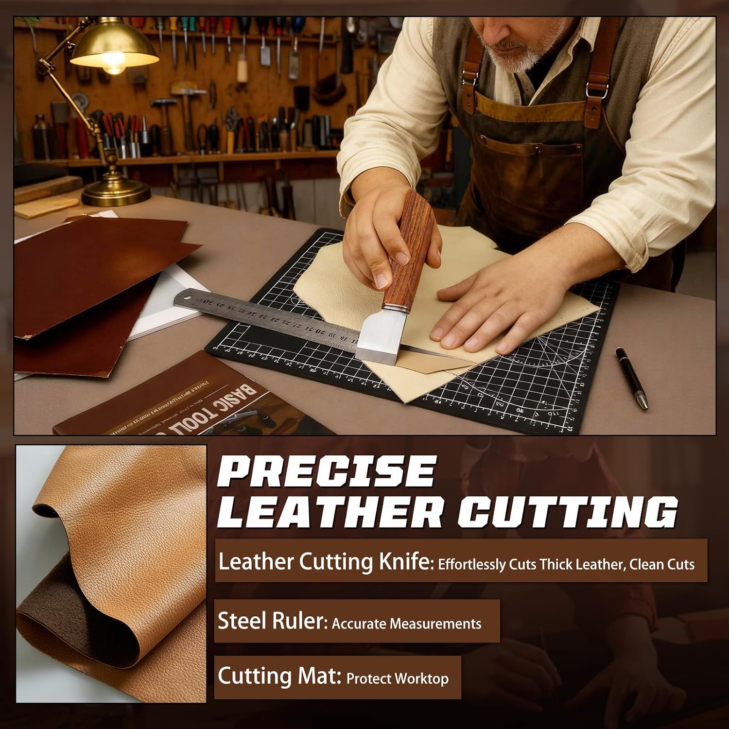 Набор для работы с кожей, инст – обзор и цена Leatherwork Tools